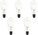 LUEDD 5 darabos E27 LED izzókészlet ST64 átlátszó 3, 8W 806 lm 3000K (03405)