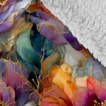 Takoy Téli softshell fehér báránybundával prémium lila absztrakció