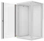 Lanberg 19" fali rack szekrény 22U/600X600 üvegajtó, lapraszerelt, szürke V2