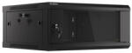 Lanberg 19" fali rack szekrény 4U/600X600 lapraszerelt, fekete V2