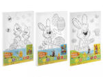 Grafix Festés számok szerint gyerekeknek (vászon, festék, ecset), 20x30cm, húsvéti, 3 féle változat (nyuszik, tojások és csibék) (RMS-810004) - officetrade