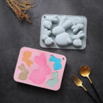  Szilikon nyuszi forma 5 részes