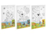 Grafix Festés számok szerint gyerekeknek (vászon, festék, ecset), 20x30cm, húsvéti, 3 féle változat (nyuszik, tojások és csibék) (RMS-810004) - mesescuccok