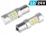 Vision Lighting izzó P21W BA15s 12/24V 27x 5730 Smd Led, lencsével, Canbus, fehér