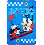 RACER Sonic a sündisznó Built for Speed polár takaró 100x150cm