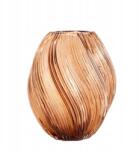  Swirl üveg váza csavart bézs 17x21 cm Homla (241904)