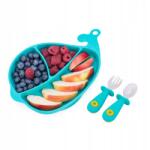 GiliGums Szilikon Tányér Evőeszközök, Bálna Minta GiliGums (GG50211)