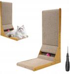  Macska Kaparófa L-szerű 60 Cm-es Fali Padló Játék Bútorvédő Barna (250314WS89)