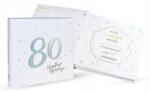Kukartka Fotóalbum újrafelhasználható öntapadós fólia 80. születésnap fehér (HAS-010)