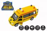 Teddies Ambulanță auto metal/plastic de 15 cm cu baterie cu lumină și sunet pentru retragere (00311212)