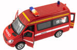 Teddies LUCIURI Motor de pompieri metal/plastic 15cm cu baterie, cu lumină și sunet (00311834)