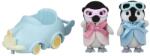 EPOCH Familia Sylvanian Copii pinguini gemeni cu o mașină de jucărie (10395695) Figurina