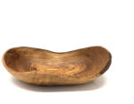 Olivenholz erleben Bol rustic oval din lemn de maslin, 14-16 cm, pentru gustari si servire Castron
