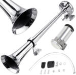 Verk Group Krom Pneumatikus Klakson 150dB Kompresszorral 12V (10097)