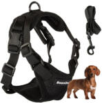 VERK GROUP Kényelmes és erős fekete kutyahám M méretben, állítható és légáteresztő (19343_M_CZ)