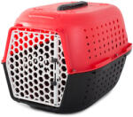 Przyjaciele Szilárd műanyag állatszállító ketrec kutyáknak, macskáknak és kisállatoknak, piros, 48 cm (19263_CZE)