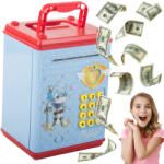 Verk Group Interaktív Széf Persely PIN-kóddal és Hangjelzésekkel - Kék (18292_N)