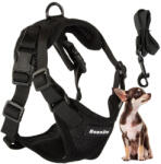 VERK GROUP Könnyű és kényelmes fekete szelki kis méretű kutyáknak, állítható és visszaverő elemekkel (19343_S_CZ)