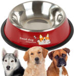 VERK GROUP Anticsúszós, rozsdamentes acél kutyatál 1 liter (19393)