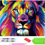 Real Nagy méretű Diamond Painting tigrismintás mozaik készlet, 120x60 cm + kiegészítők (RC-K-709)