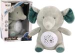 LEAN Toys Szürke Elefántos Projektoros Plüss Mackó Aludj El Dalokkal (18056)