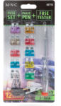 MNC Autó Elektromos Biztosíték Készlet + Fázisceruza és Teszter - Késes Típus, 10 db, 6-24V, 3-30A (05713)