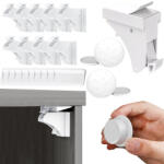 VERK GROUP Mágneses gyermekbiztos szekrényzár készlet 10 darabos (27561)