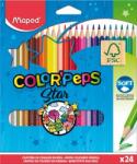 Maped Színes ceruza készlet, háromszögletű, MAPED Color Peps Star , 24 különböző szín (183224FC)