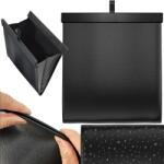 Verk Group Autós szemetes táska, mágneses zárral, bőrhatású, klipszes rögzítéssel (10146)