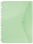DONAU Irattartó tasak, A4, PP, patentos, lefűzhető, DONAU, zöld (8540001PL-06)