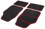 Carguard Univerzális textil autószőnyeg szett - 64 x 44 cm / 44 x 29 cm - fekete, piros (55834B)