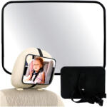 Real Gyermekfigyelő autós tükör, állítható, fejtámlára szerelhető - 18, 8 x 13, 5 cm (RC-K-1376)
