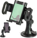 Verk Group Univerzális autós telefontartó szélvédőre, állítható karokkal, fekete (04025)