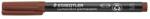 STAEDTLER Alkoholos marker, OHP, 0, 4 mm, STAEDTLER Lumocolor® 313 S , barna (313-7)