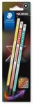 STAEDTLER Grafitceruza készlet, HB, STAEDTLER Norix® 181 , 3 különböző szín (181-HBBK3) - papir25