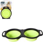 BackHomeLiving Összecsukható dupla etetőtál állatoknak 2 x 350 ml 31 x 14 x 5 cm (PET9493)