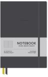 Shkolyaryk Publishing House Jegyzetfüzet, A5, vonalas, 96 lap, keményfedeles, műbőr borító, SHKOLYARYK Genius , sötétszürke (A5-7126L)