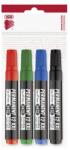 ICO Alkoholos marker készlet, 1-4 mm, vágott, ICO Permanent 12 XXL , 4 különböző szín (9580082004)