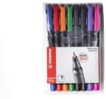 STABILO Alkoholos marker készlet, 0, 4 mm, STABILO OHPen S , 8 különböző szín (841/8)