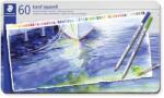 STAEDTLER Akvarell ceruza készlet, hatszögletű, fém doboz, STAEDTLER Karat® aquarell 125 , 60 különböző szín (125 M60)
