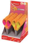 Maped Olló, display, iskolai, 13 cm, MAPED Soft Neon , vegyes színek (464401)