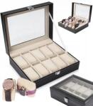 GordonToys Elegáns fekete ékszertartó etui 10 órának (G134)