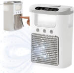 VERK GROUP USB-s asztali ventilátor vízpárával és RGB LED világítással, 3 sebességfokozat (24601)