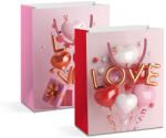 Family Ajándéktasak - papír - 265 x 127 x 330 mm - 2 féle / csomag - 12 db / csomag - Love (58304)