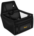 Purlov Autós kutya hordozó ülés - 40x40x32 cm - Fekete (00020973)