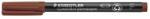 STAEDTLER Alkoholos marker, OHP, 0, 6 mm, STAEDTLER Lumocolor® 318 F , barna (318-7)
