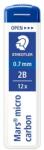 STAEDTLER Grafitbél, 2B, 0, 7 mm, STAEDTLER Mars Micro Carbon 250 (250 07-2B) - papir25