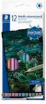 STAEDTLER Színes ceruza készlet, hatszögletű, STAEDTLER® metallic 146M , 12 különböző metál szín (146M C12)