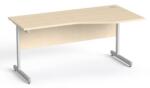 MAYAH Íróasztal, íves, jobbos, szürke fémlábbal, 160x80 cm, MAYAH Freedom SV-29 , juhar (SV-B7816 J/ IBXA29J) - papir25