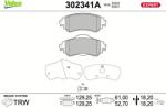 VALEO Set placute frana VALEO 302341A (302341A)